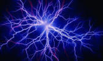 blue electronic brain synapse firing